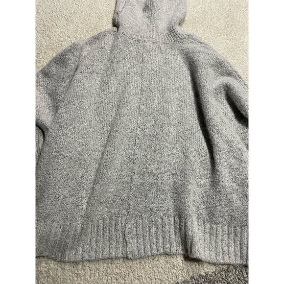 Kaisley Sweater Womens Oversized Medium Long Sleeve Turtle Neck Knit Gray - Picture 5 of 13